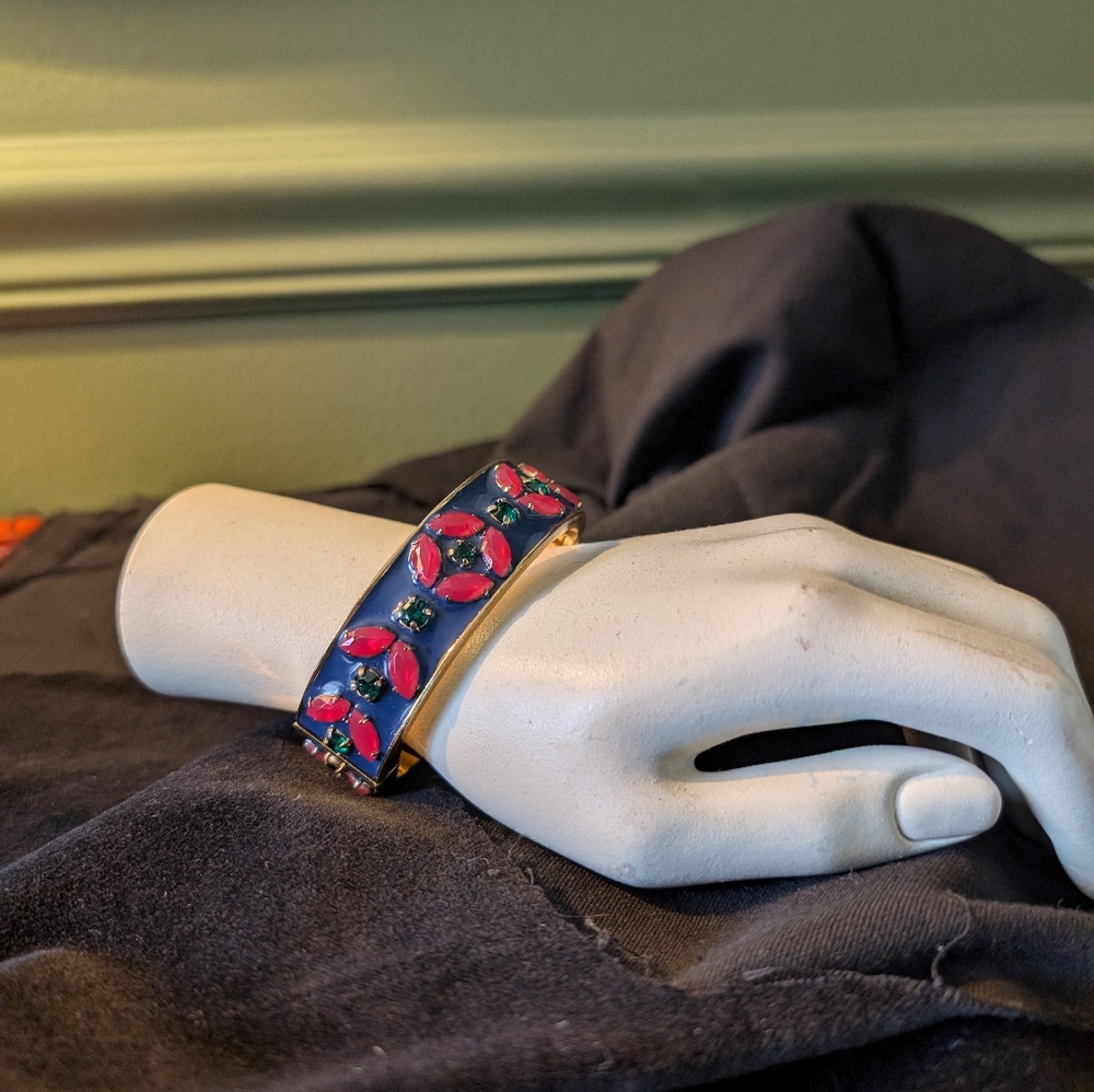 J.Crew Floral Enamel Hinged Bracelet - Picture 4 of 5